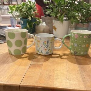 3 spring time starbucks mugs